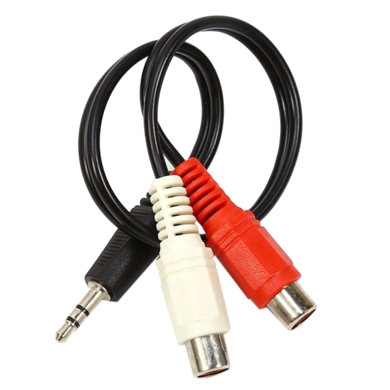 3 5 мм 1/8 стерео штекер мини-штекер 2 Женский адаптер соединителя-гнезда типа rca