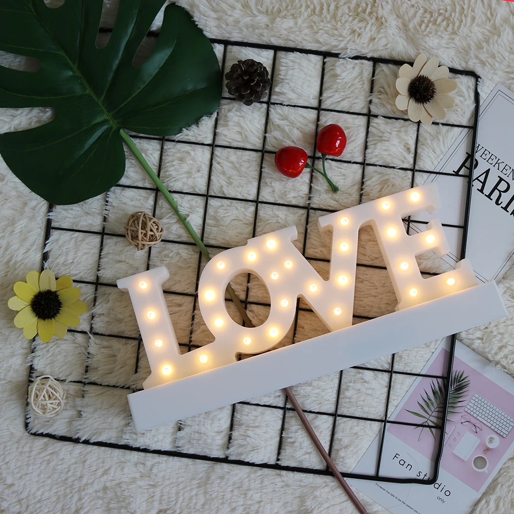 Новинка ночсветильник с буквами алфавита светодиодные настольные лампы на