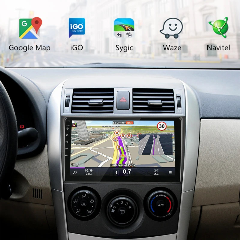 Jansite 9 &quotАвтомагнитола Android для Toyota Corolla 2006-2013 сенсорный экран 4G Wifi HIFI gps Bluetooth
