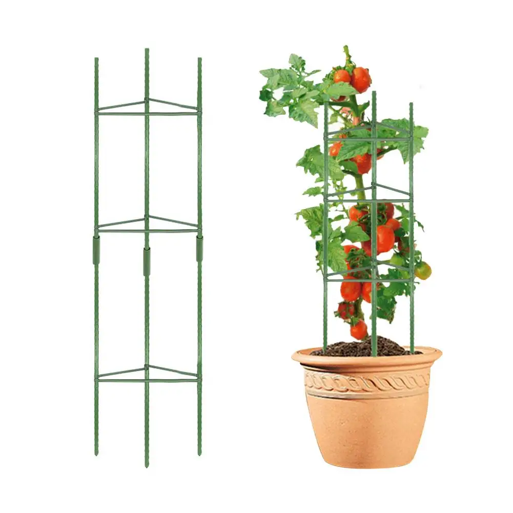 

Outdoor Garden Climbing Vine Rack Plant Potted Support Frame Plastic Coated Steel Flower Vegetables Decorative Trellis Bracket