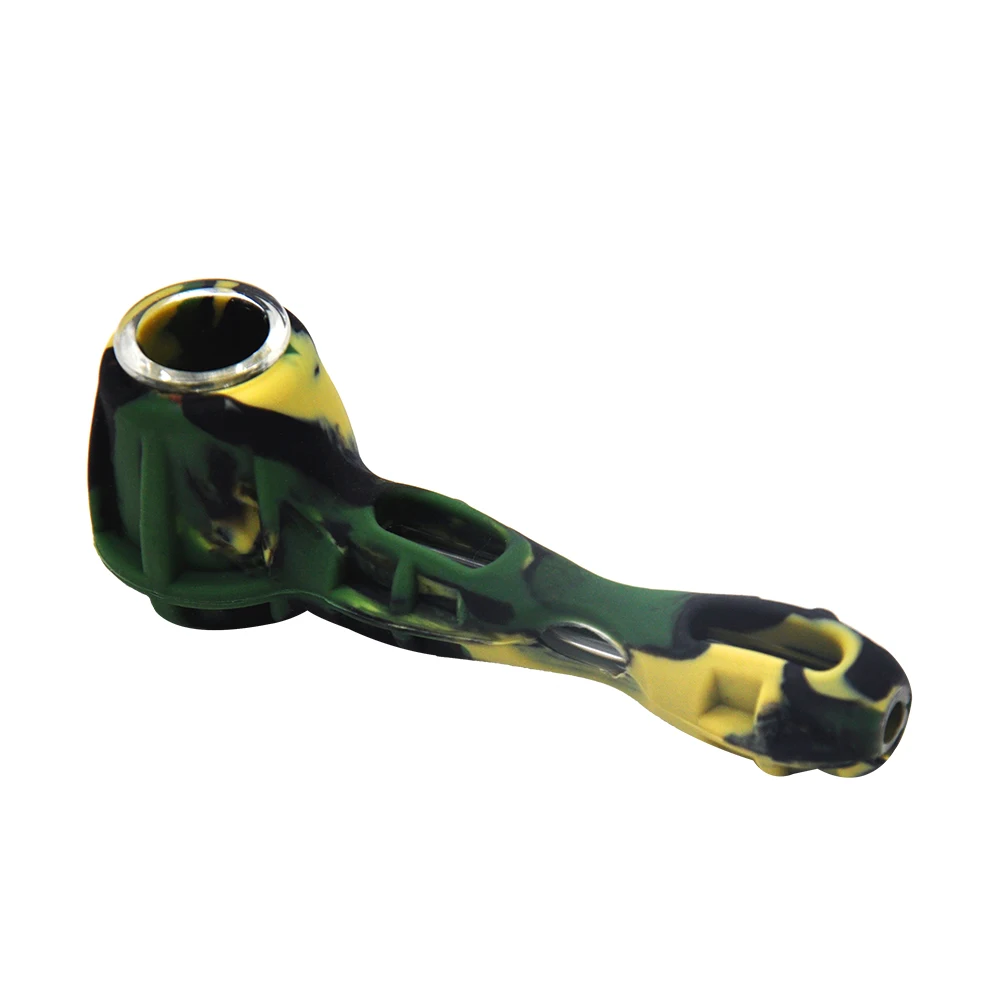 HORNET FDA силиконовая и стеклянная курительная трубка 105 мм со стеклянным болом