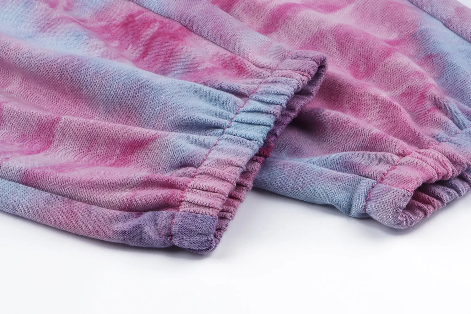 

AIUJXK 2020 Autumn And Winter Women's Tie Dye Streetwear Sweatpants Sport Casual Trousers Woman High Waist Sweat Ankle Pants