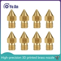 mk8 nozzles 3d print extruder brass nozzles for ender 3 ender 5 anet a8 makerbot creality cr 10 3d printer accessories