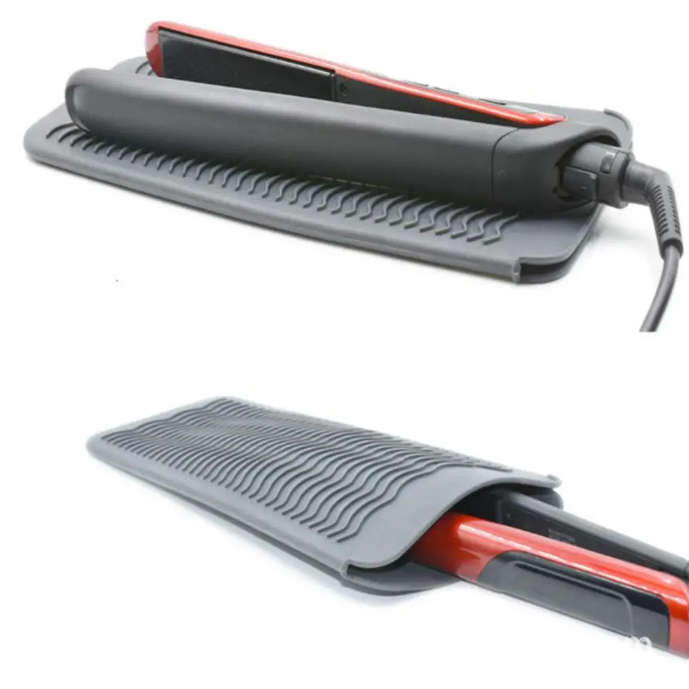 

Silicone Mat Safe Heat Resistant Sturdy Flexible Insulation Cover for Home Multi-function Travel Mat Pouch Hair Styling Tool