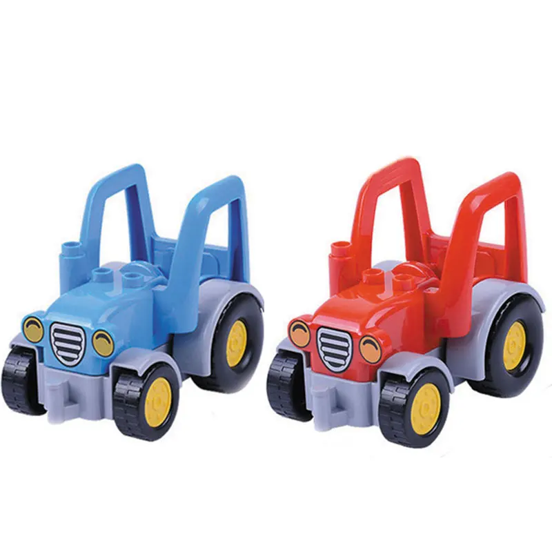 

Big Size Building Blocks Accessories Car Tractored Truck City Traffic Car Model Compatible with Diy Toy for Kid Educational Gift
