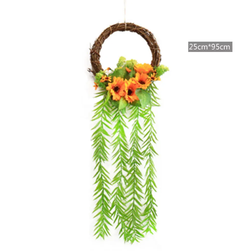 

DIY Star Rattan Plant Artificial Flower Wedding Home Living Room Decoration Wall Hanging Ornament Party Handmade Pendant Decor