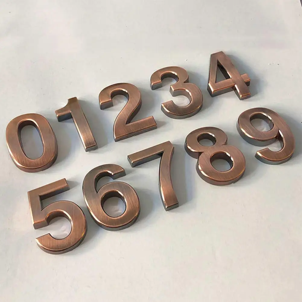 

Good Number Plaques Multi-purpose 10 Styles 3D 0-9 Mailbox Numbers Number Sign Address Number
