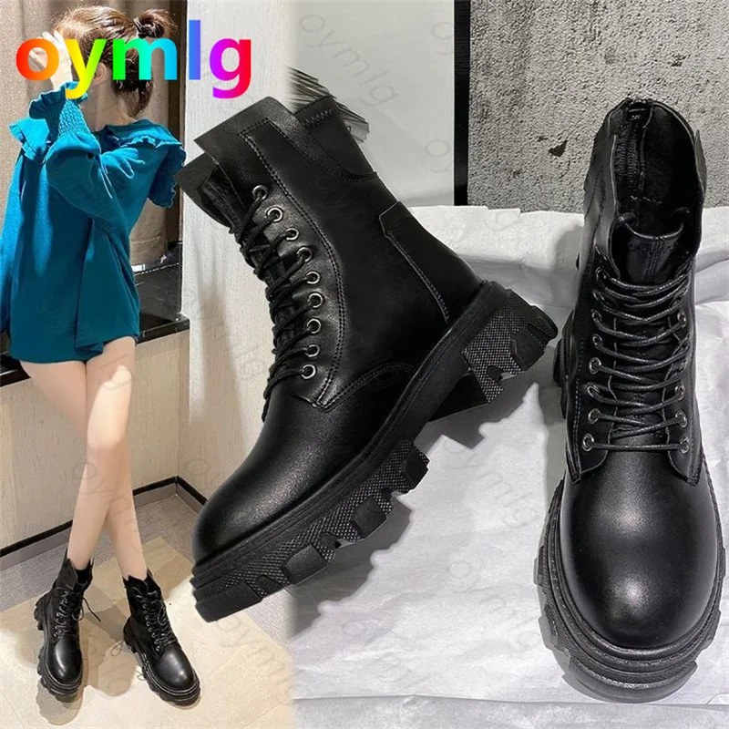 

Детские Ботинки Martin, осень 2021, тонкие одноботинки на толстой подошве, на молнии сзади, короткие ботинки челси, кавальеры, зимняя женская обув...