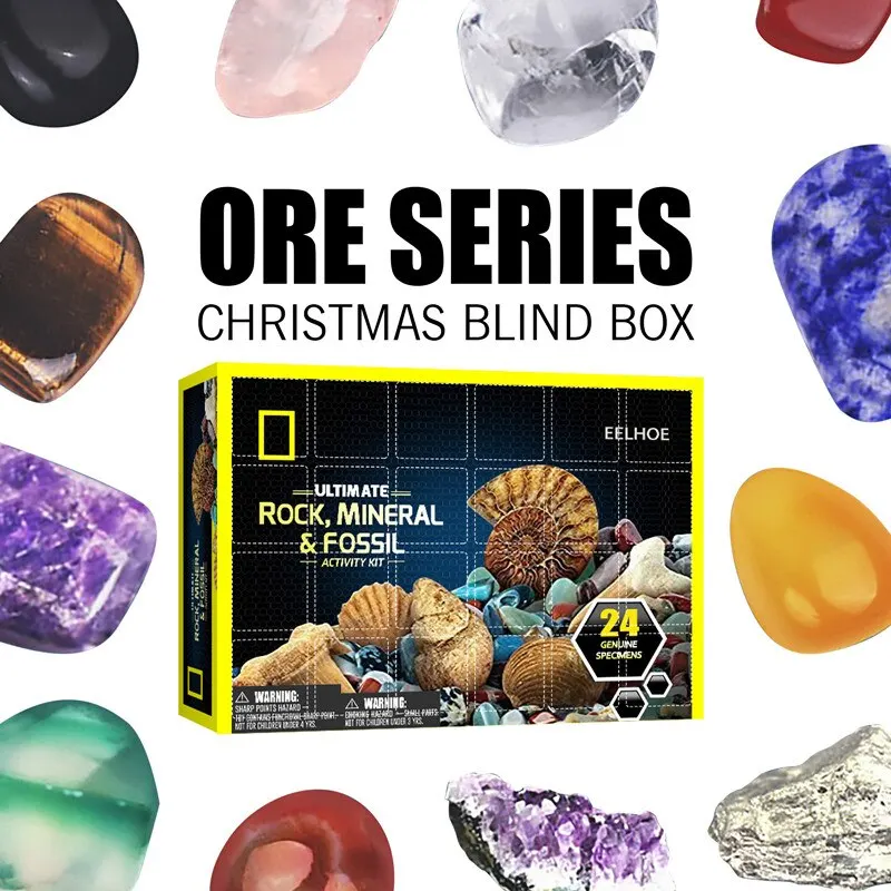 

24PCS Ore Gift Box Celebrate Merry Christmas Countdown Blind Box 2021 Advent Calendar Holiday Toy