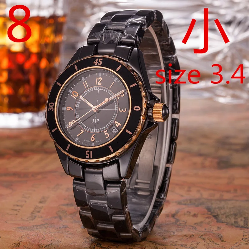 

Luxury Brand New Men Women Lady Couple Watch Luxury Brand Ceramic Sports Wristwatch Black Classic Vintage Men Watches 33mm 38mm