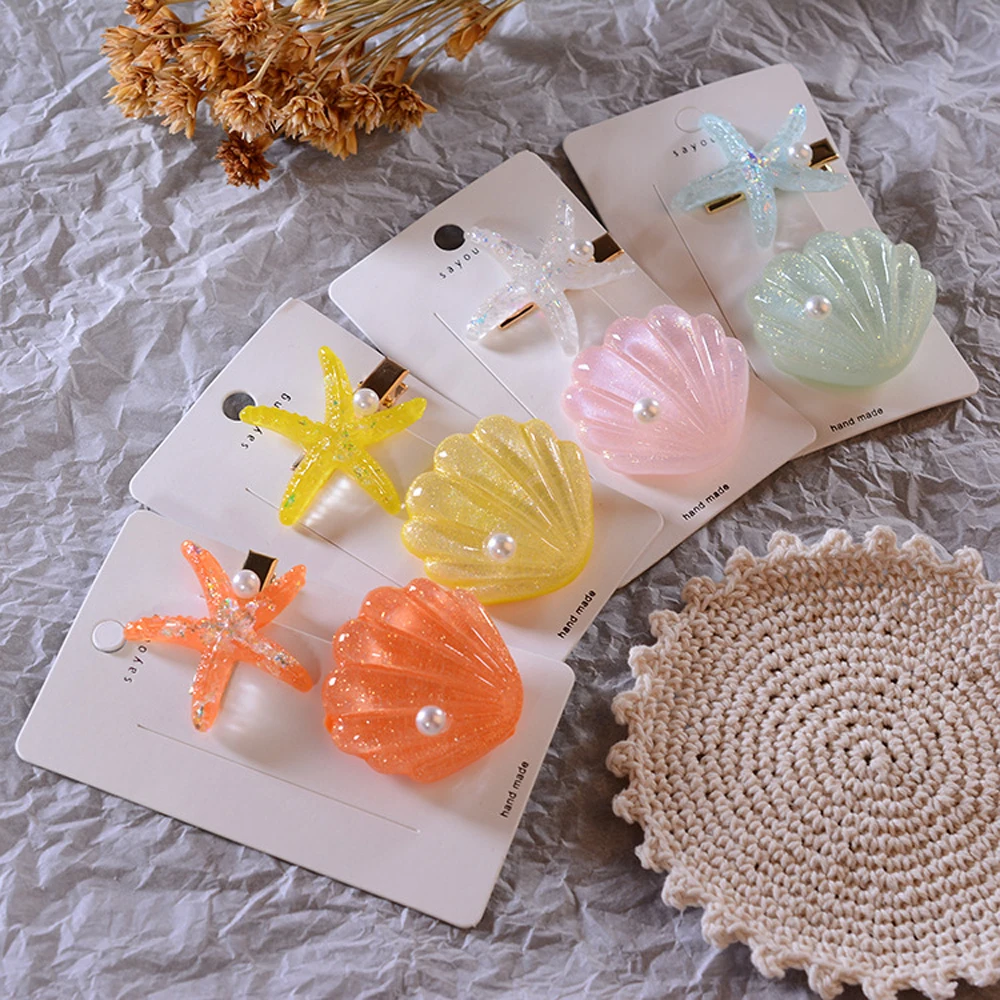 2 шт./компл. новые модные жемчужные Заколки милые акриловые заколки для волос в