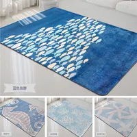 Marine Animal Print Carpet Nordic Personalized Carpet For Living Room Decor Rugs Bedroom Window Pads Rug Bay Anti-skid Home Dust