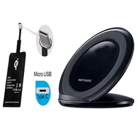 wireless charger stand qi receiver adapter kit for samsung galaxy s21 s20 note 20 ultra s10 s9 s8 ep ng930 iphone xiaomi