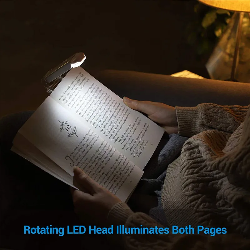 저렴한 50Pcs Led 클립 책 독서 빛 USB 충전식 아이 케어 클립 책 램프 침대 테이블 연구 클램프 조명