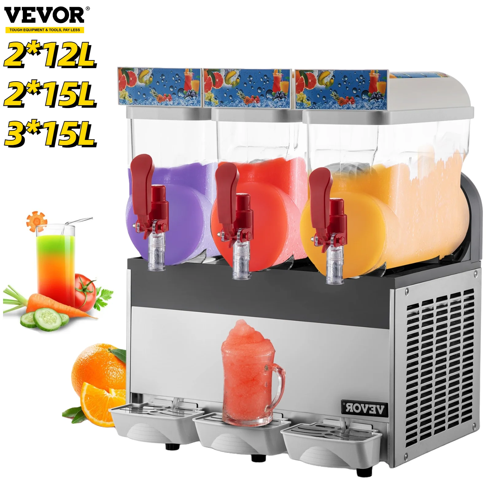 

VEVOR коммерческая машина для приготовления сланцев 24L 30L 45L, устройство для приготовления замороженных напитков, кухонное приспособление для ...