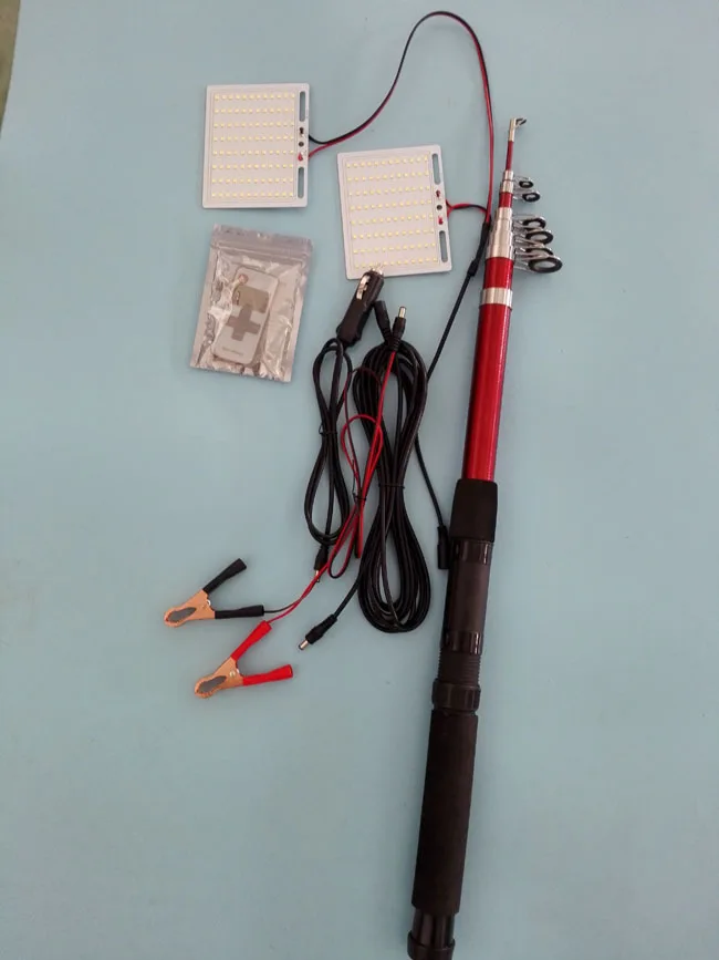 Offerte 224pcs LED COB 12V LED Telescopica Canna Da Pesca All'aperto Luce Della Lanterna Di Campeggio Per Viaggio O Mobile Di Strada Luce