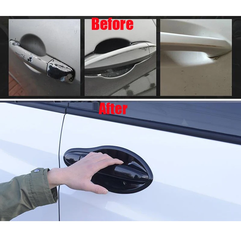 Стайлинг автомобиля крышка чаши для входной двери вставка обшивка наклейка АБС