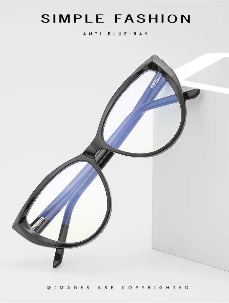 

2020 new anti-blue light glasses spring pin computer glasses ladies flat goggles