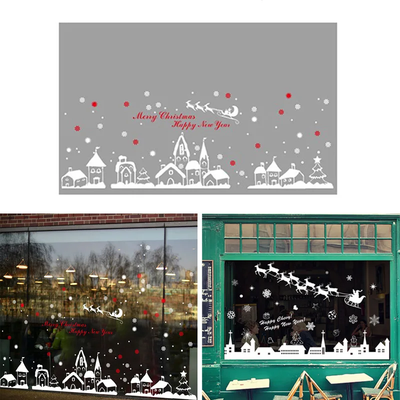 Счастливого Рождества наклейки Санта Клаус олень Рождественская елка Frozens