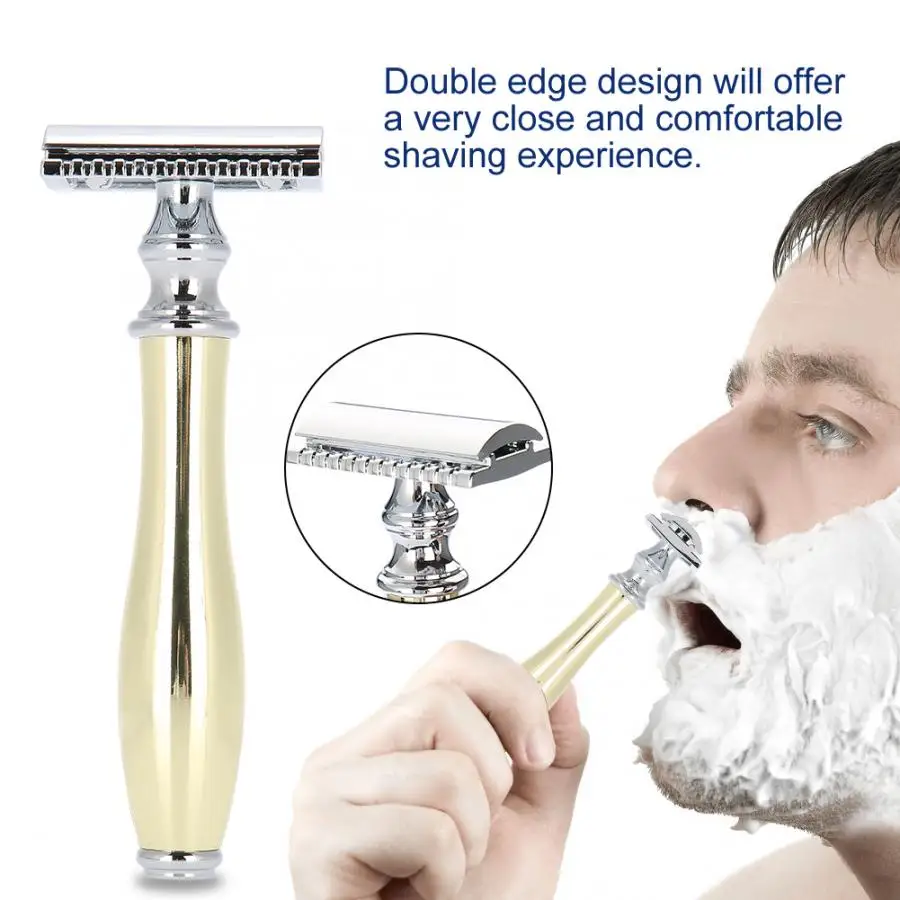 Парикмахерская бритва Классическая Безопасная с двойным лезвием старинное