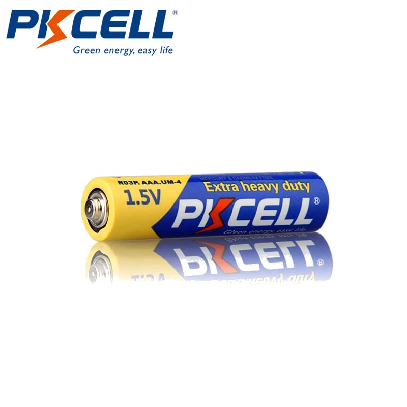 40 шт. аккумуляторы PKCELL 1 5 в AAA R03P из углеродного цинка | Электроника