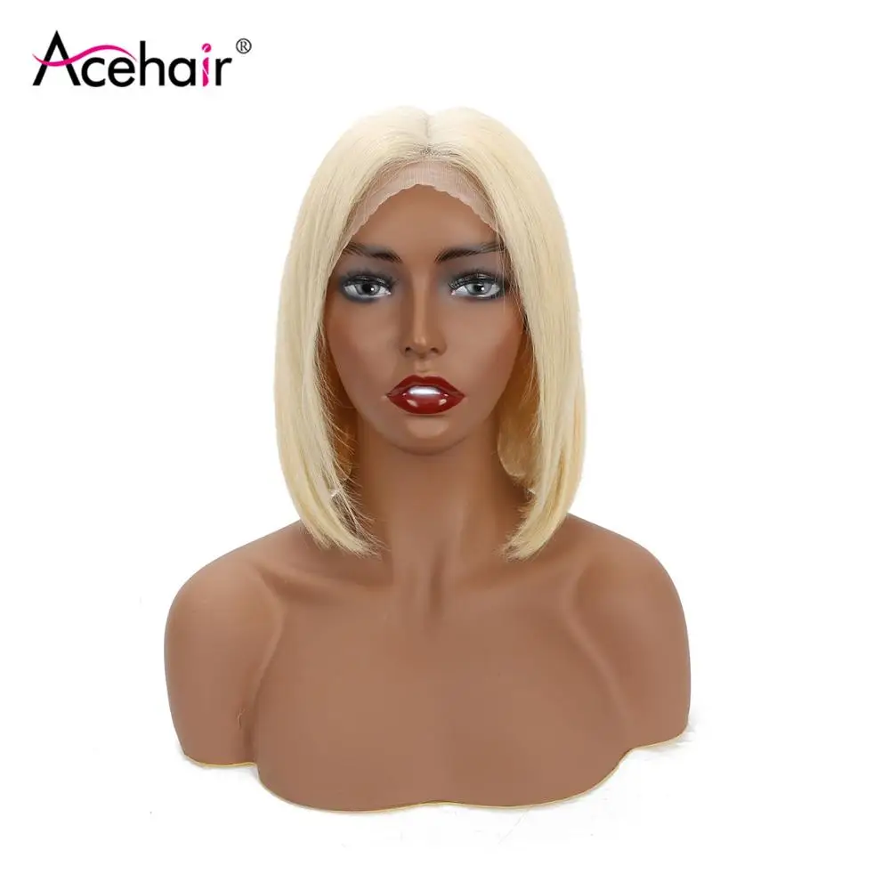 Glueless 13*4 кружевные передние человеческие волосы парики короткий боб парик бразильские парики 613 прямые волосы предварительно выщипанные волосы с детскими волосами