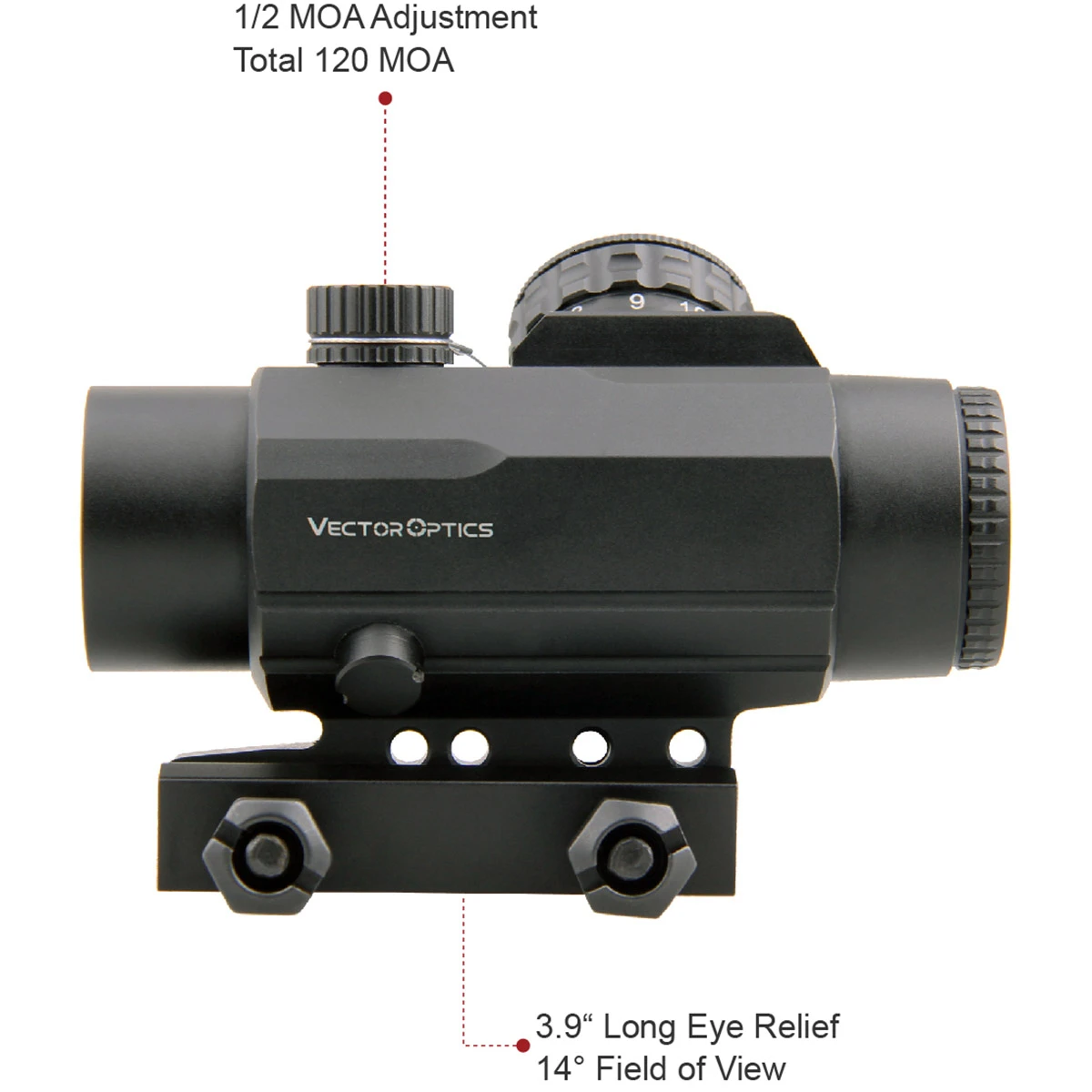 Оптический прицел Vector Optics Calypos 1x30 с призмой CQB для винтовки AR15 M4 тактический CQ