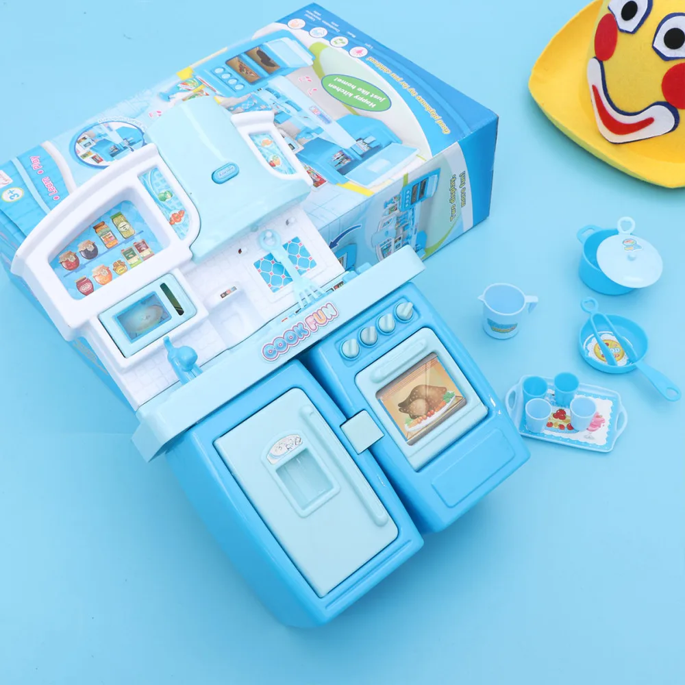 

1 Set Simulation Kitchen Set Children's Cooking Toys Kitchen Playsets Accessories with and Light for Kids Child