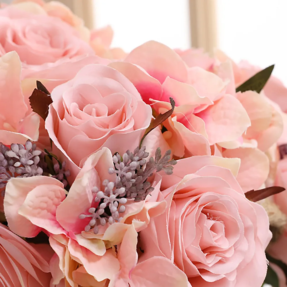 Искусственный Букет роз букет ручного цветка гортензии свадебные цветы шелковая