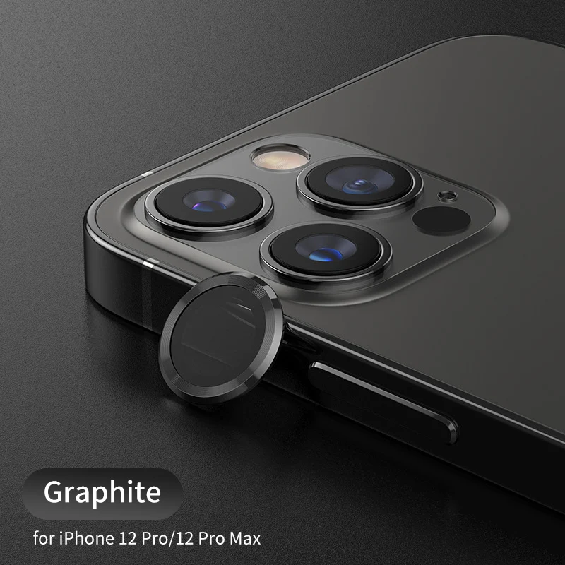 

For iPhone 11 12 Camera Lens Protector Glass For iPhone 11 Pro Max Metal ring Protective Glass Rear Len Protect Ring Cover