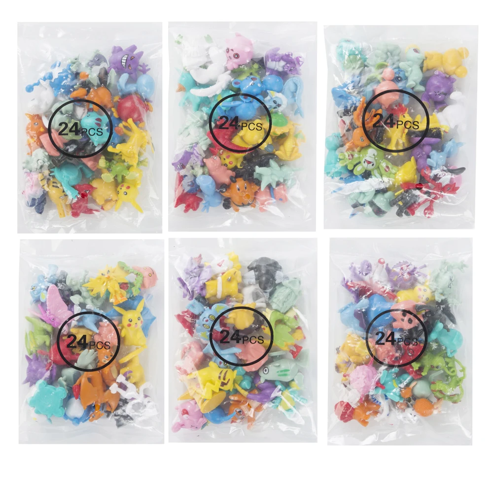 

144Pcs/set Pokemon toys Different Styles Figures Model Collection 2-3cm Pokmon Pikachu Anime Figure Toys Dolls Child Gift