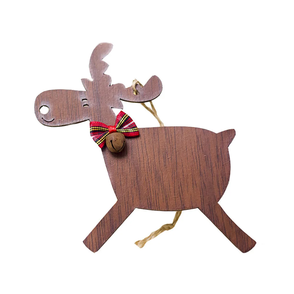 1PCS Christmas Deer Wooden Xmas Tree Pendants DIY Ornaments For Party Perfect for outdoo indoor decoration^5 | Дом и сад