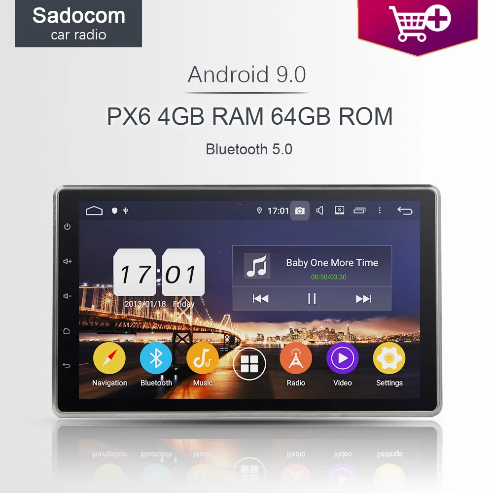 DSP PX6 10 1 &quotTDA7851 Android 9 0 64 Гб ROM 4 RAM 8 Core автомобильный DVD плеер GPS ГЛОНАСС Авторадио wifi
