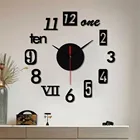 Безрамочные самодельные настенные часы 3D зеркальная поверхность Наклейка Декор для дома и офиса наклейки для гостиной дома ванной комнаты настенное украшение