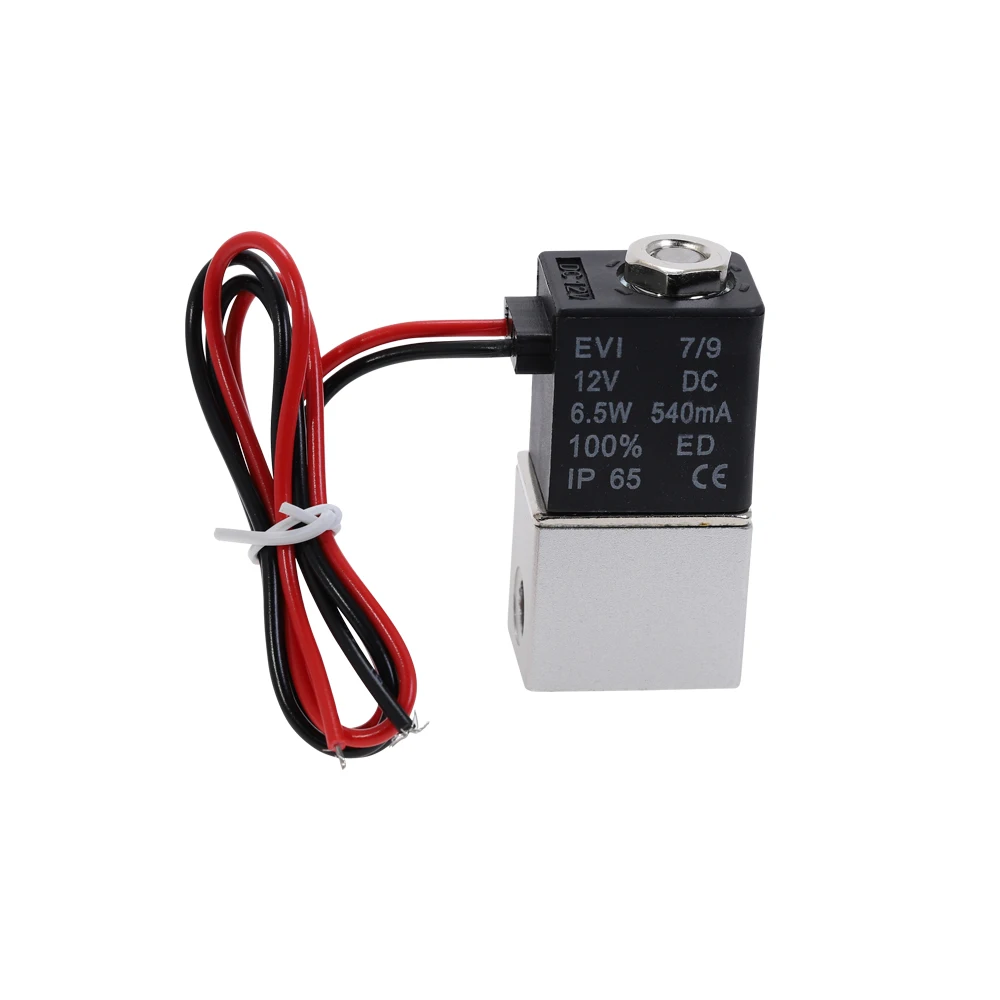 DC 12V электрический клапан 1/8 &quotЖенский поток 2 пути пневматический Алюминиевый