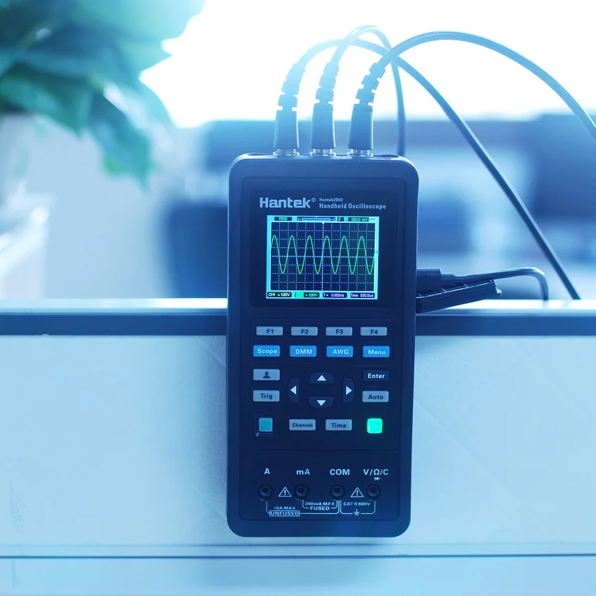 Hantek 3 в 1 цифровой осциллограф + генератор сигналов мультиметр портативный USB 2