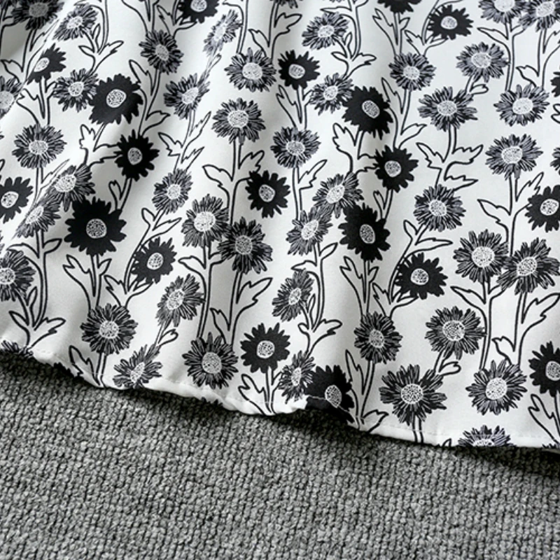 

Summer Women Skirt Casual 2020 Retro Floral Print Elastic Waist Jupes Pour Dames Korean Fashion A-Line Vintage Faldas Mujer Moda