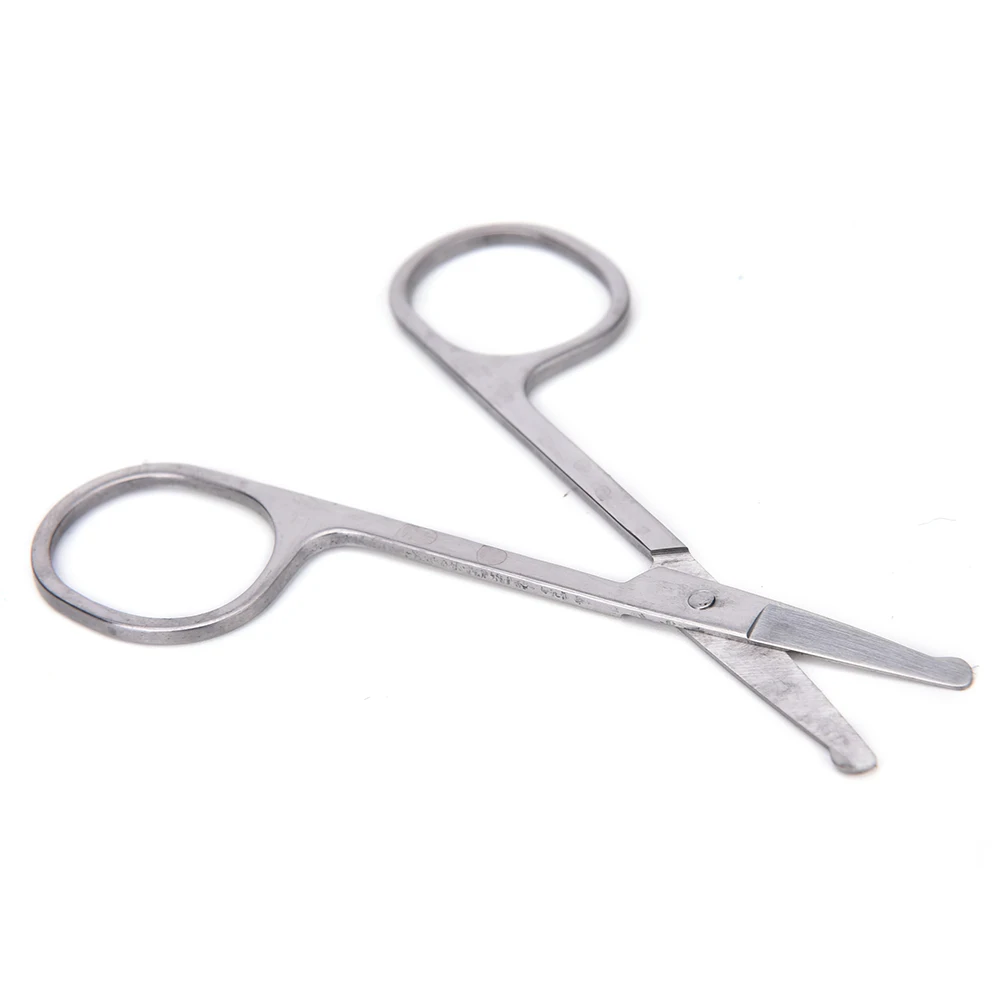 Safety Scissors Multi Purpose Scissor with Round Tip for Facial Hair Eyebrow Beard Mustache Trimming Rounded Nose Trimmer | Красота и