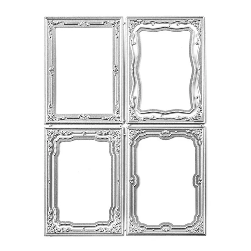 Naifumodo рамка штампы прямоугольные металлические режущие для DIY Скрапбукинг