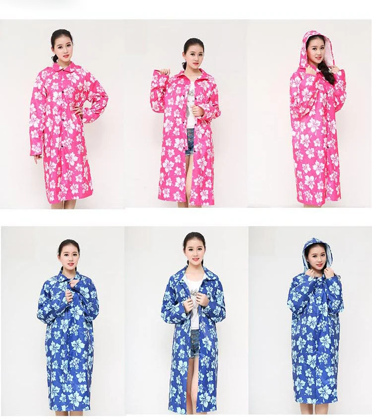 Модный комбинезон плащ с капюшоном женское длинное водонепроницаемое и прочное