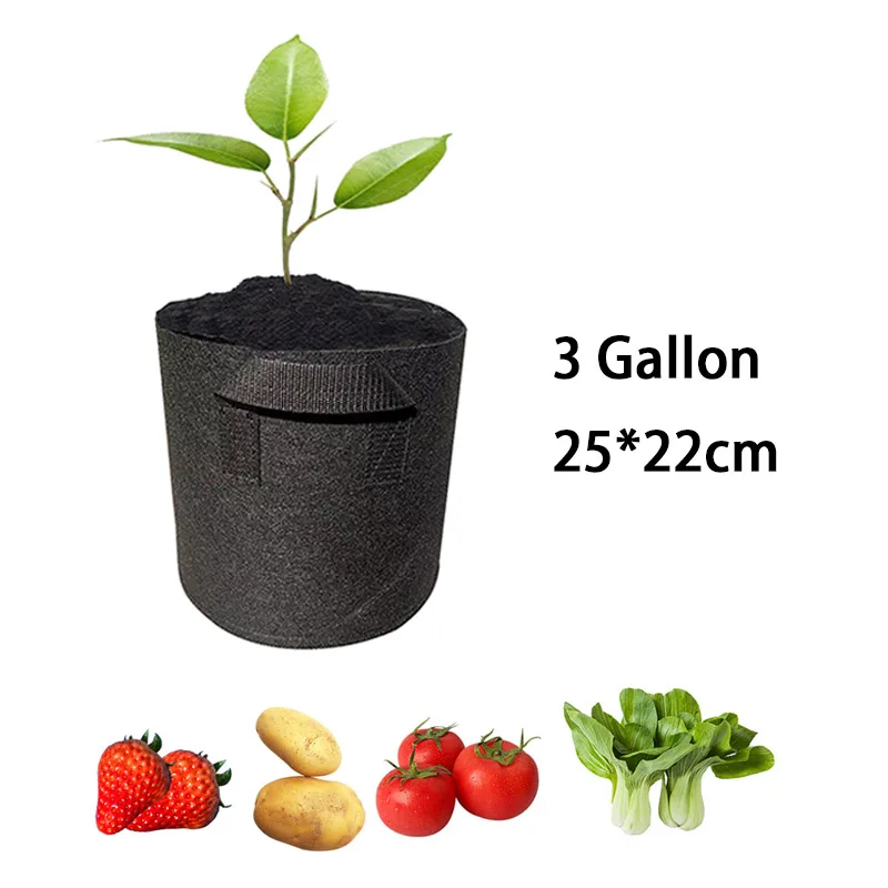 

Пакеты для выращивания растений, 3 галлона, цветочные горшки, раньше для посадки садовых инструментов, сумка для выращивания фруктов, раньше для садоводства