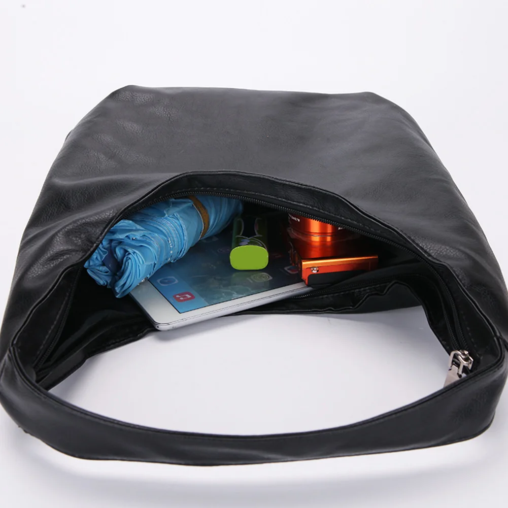 

Retro Solid Female Handbags Portable Women Soft PU Leather Underarm Hobo Bag Ladies Shoulder Bags Bolso de hombro de mujer