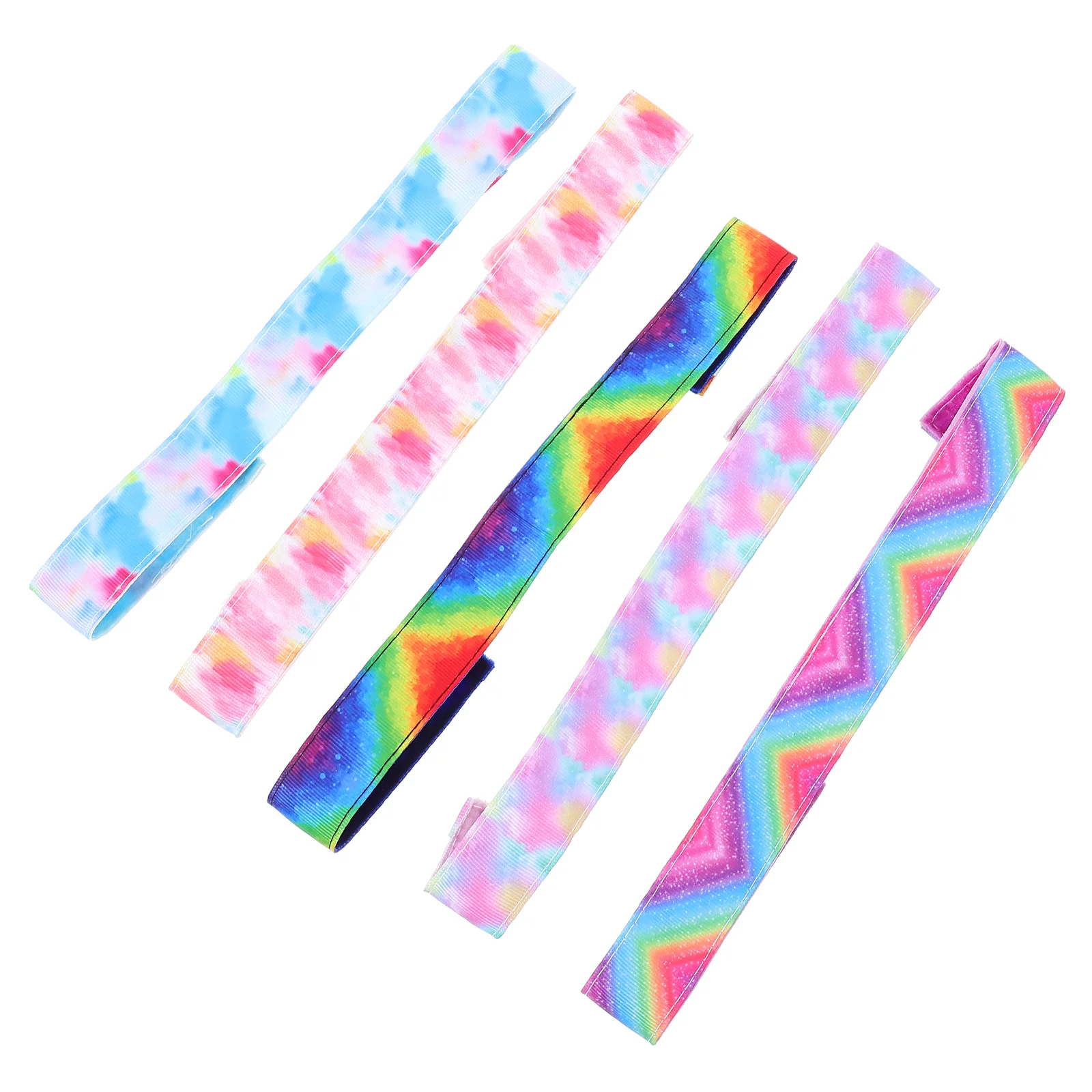 

5 шт. Изящные повязки для волос регулируемые повязки для волос покраска для йоги комната на открытом воздухе (случайный цвет)