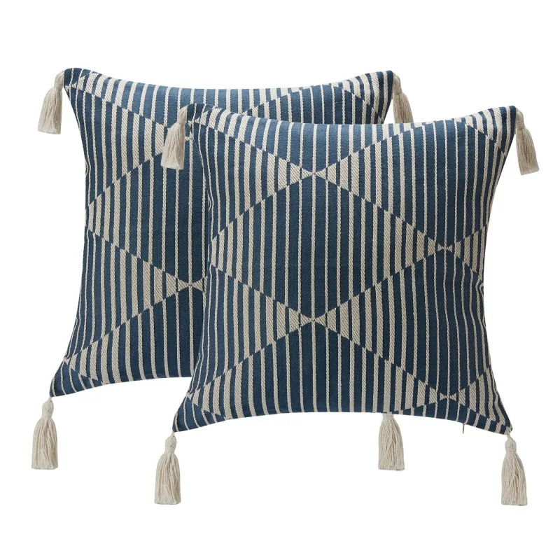 

Cushion Cover Cotton Linen Tassel Pillowcase Tufted Beige Decorative Fashionable Throw Pillow Cushion For Sofa Bed Home