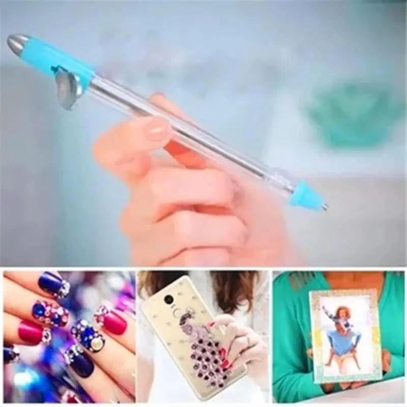 Nail Art нажмите с силой так ручка для рисования ногтей украшением в виде кристаллов