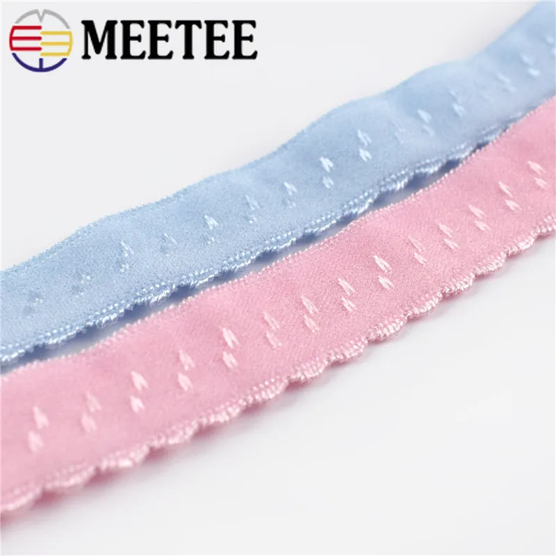 Meetee 22/45M 11mm Nylon Elastic Band for Underwear Shoulder Strap Double-layered Edge Folding Bra Belt Spring DIY Sewing | Дом и сад