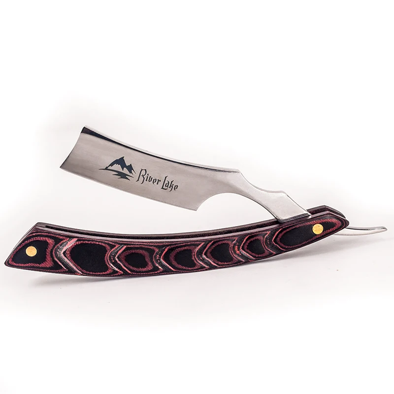 Складная бритва River lake прямая ручная деревянная ручка бритва|straight razor shaving|handle