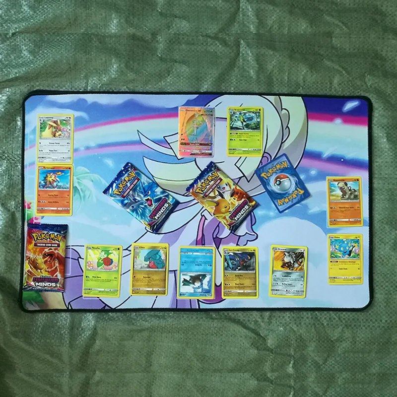 Игровой коврик Pokemon для игры в карты Psyduck Eevee Gogoat настольные взрослых игровой мыши