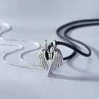 Парное магнитное ожерелье для влюбленных с крыльями дьявола и ангела, парное ожерелье, свадебные украшения, подарок для лучшего друга на День святого Валентина