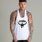 Майка мужская, хлопковая, без рукавов, для занятий фитнесом, бодибилдингом